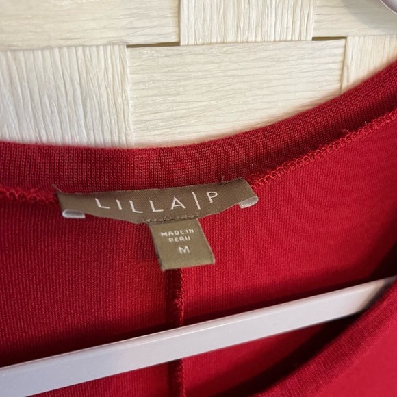 Lilla P Women’s High Neck Swing Dress Size Medium Side Slit Sleeveless Flowy - Picture 5 of 12